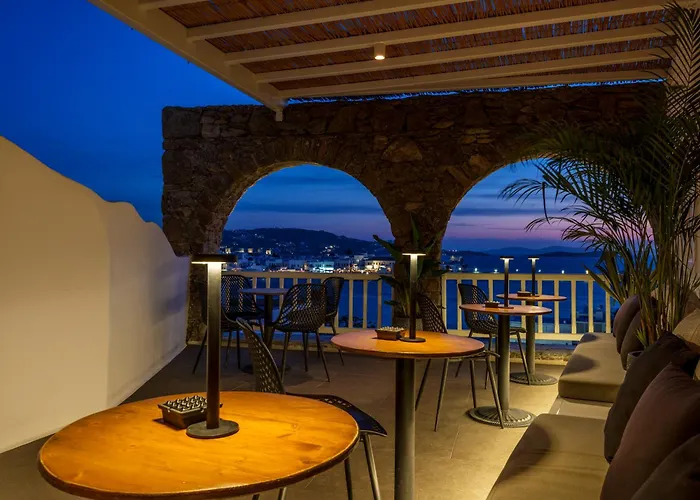 Yalos Hotel Sunset View Mykonos Town Private Rooms