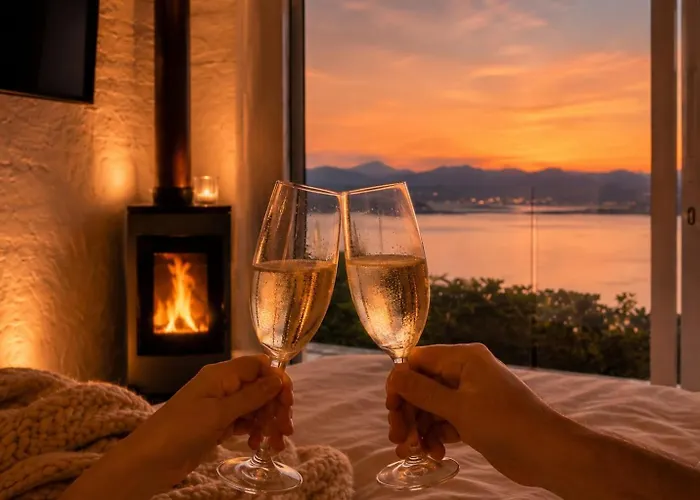 Romantic Cosy Fire-Place At Enso Botanico Boutique Villa, Kosmos